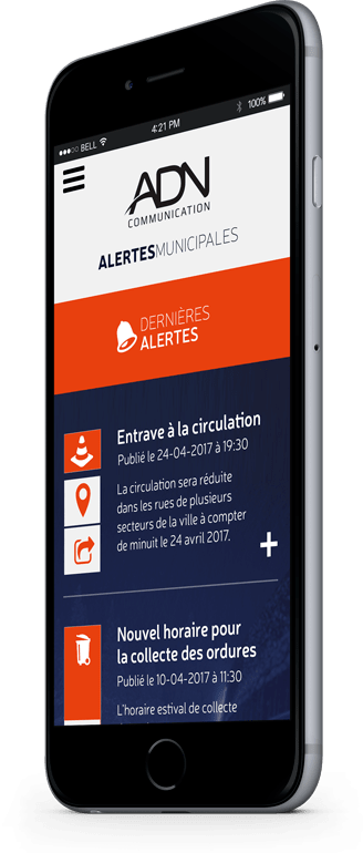 Alertes par Téléphone, Mobile, sms, courriel